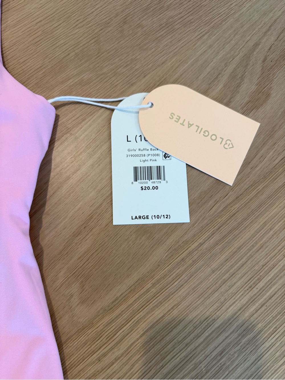 Target Blogilates Pink Ruffle back Keyhole Tank Top - Picture 2 of 4